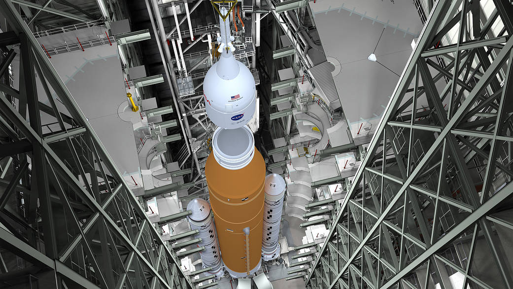 Artemis inside the VAB